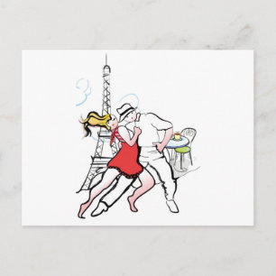 Cartão Postal Dois Tangueros em Paris