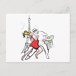 Cartão Postal Dois Tangueros em Paris