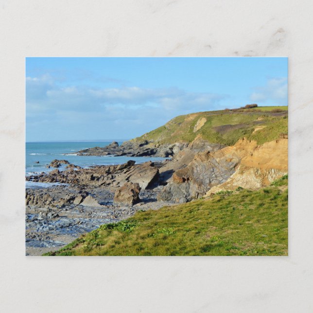 Cartão Postal Dólar Cove Cornwall Inglaterra (Frente)