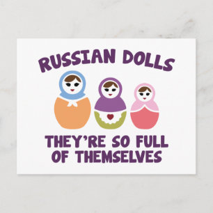 Cartão Postal Dolls Russos. Eles são tão Cheios.