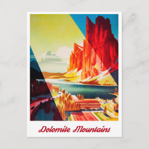 Cartão Postal Dolomite Mountain, Itália