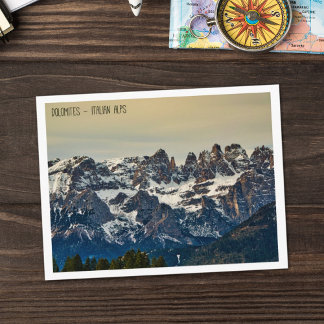 Cartão Postal Dolomites, alps italianos