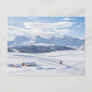 Cartão Postal Dolomites de Snowscape da retirada da cabine