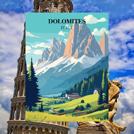 Cartão Postal Dolomites Itália Mounties Viagem