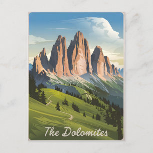 Cartão Postal Dolomites Itália vintage