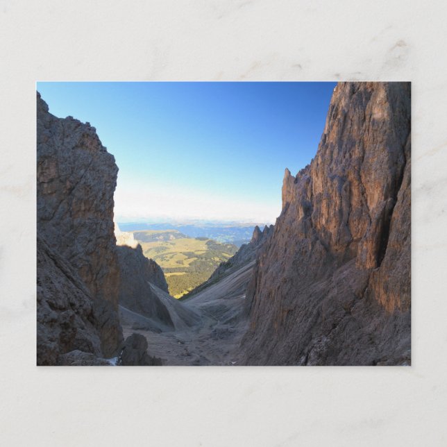 Cartão Postal Dolomites pela manhã (Frente)
