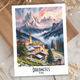 Cartão Postal Dolomites Personalizados Itália Alpes Montanhas Wa