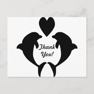 Cartão Postal Dolphin Heart