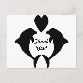 Cartão Postal Dolphin Heart