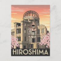 Dome da Paz de Hiroshima Japão Viagem Vintage