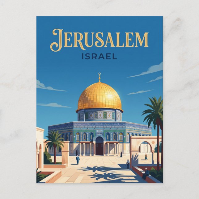 Cartão Postal Dome da Rocha Israel (Frente)