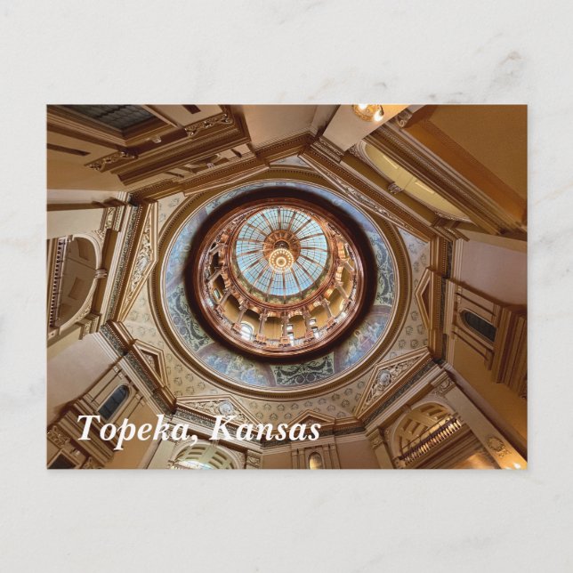 Cartão Postal dome do Capitólio Estadual de Topeka (Frente)