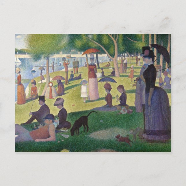 Cartão Postal Domingo à tarde na ilha de La Grande Jatte (Frente)