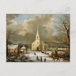 Cartão Postal Domingo de inverno no Olden Times
