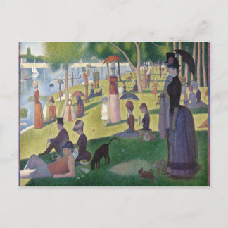 Cartão Postal Domingo em La Grande Jatte por Georges Seurat