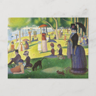 Cartão Postal Domingo em La Grande Jatte por Georges Seurat