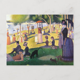 Cartão Postal Domingo em La Grande Jatte por Georges Seurat