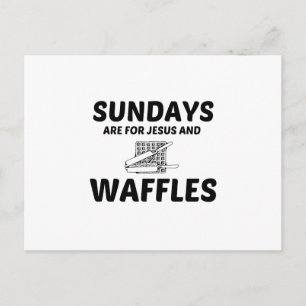 CARTÃO POSTAL DOMINGO WAFFLES E JESUS