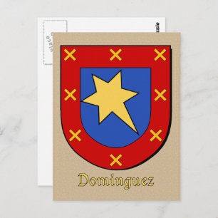 Cartão Postal Dominguez Ancestral Heraldic Shield