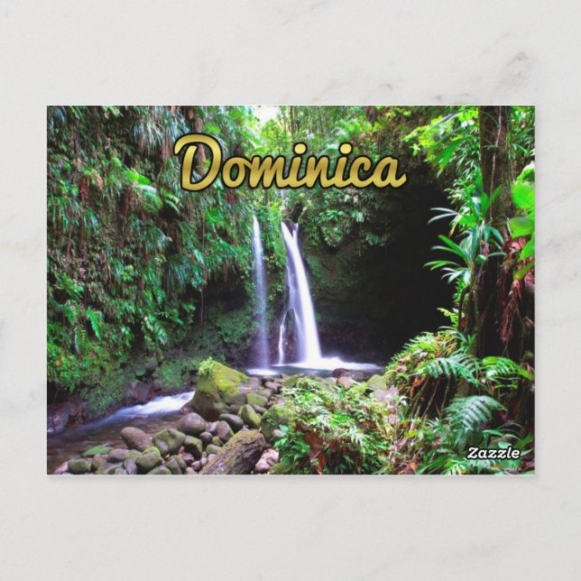 Cartão Postal Dominica Emerald Piscina (Verso)