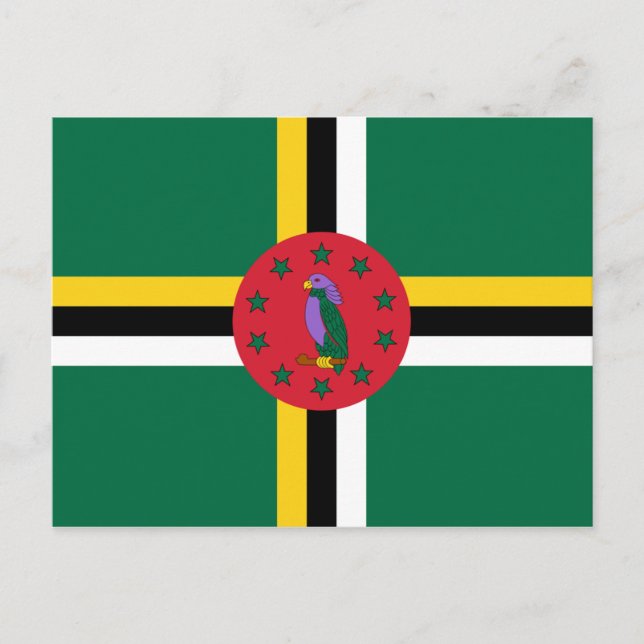 Cartão postal Dominica Flag (Frente)