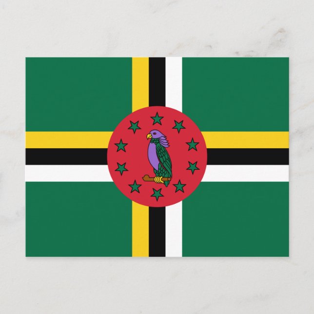 Cartão postal Dominica Flag (Frente)