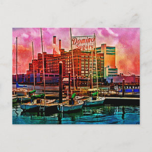 Cartão Postal Domino Sugars ao Amanhecer — Locust Point Baltimor
