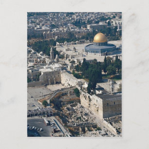 Cartão Postal Domo do Rochedo, antiga cidade de Jerusalém, Israe