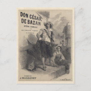 Cartão Postal Don César de Bazan première poster (1872)