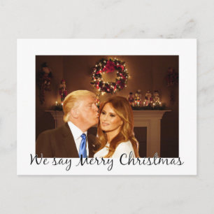 Cartão Postal Donald e Melania: Nós dizemos Feliz Natal!