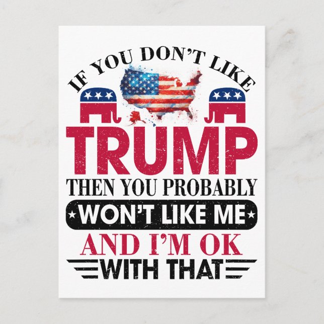 Cartão Postal Donald Trump (Frente)