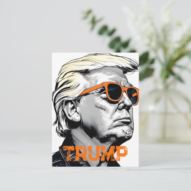 Cartão Postal Donald Trump (Em pé/Frente)