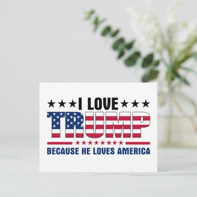 Cartão Postal Donald Trump (Em pé/Frente)