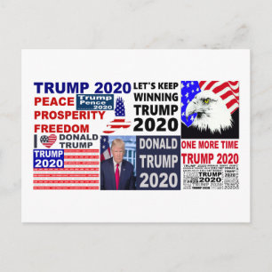 Cartão Postal Donald Trump 2020 Medley