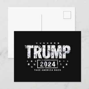 Cartão Postal Donald Trump 2024 Retire a Eleição Americana
