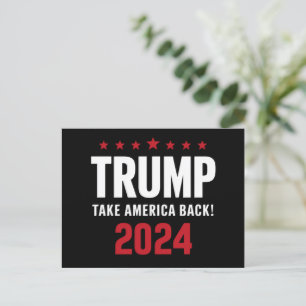 Cartão Postal Donald Trump 2024 Retire a Eleição Americana