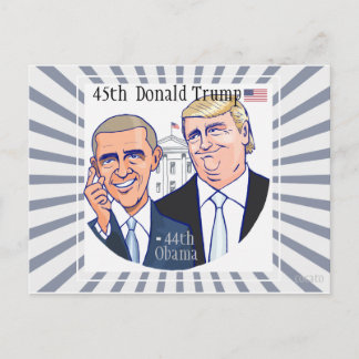 Cartão Postal Donald Trump-45º presidente dos EUA.