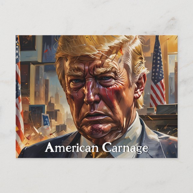 Cartão Postal Donald Trump American Carnificage (Frente)