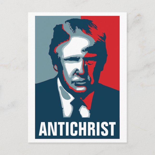 Cartão Postal Donald Trump ANTICHRIST (Frente)