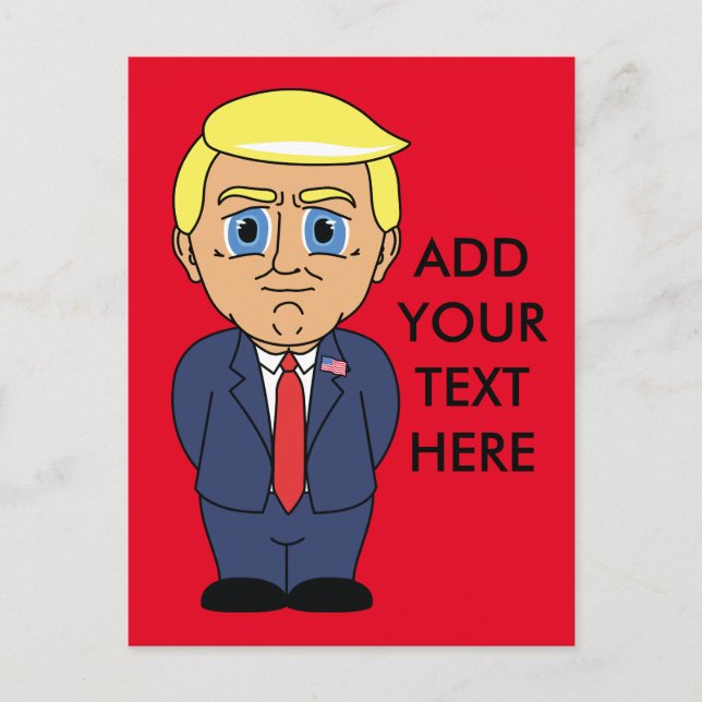 Cartão Postal Donald Trump Está Olhando Para O Smug (Frente)