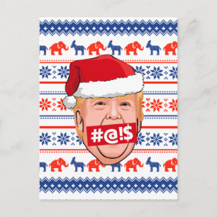 Cartão Postal DONALD TRUMP Natal Irritado
