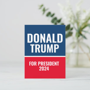 Cartão Postal Donald Trump para o Presidente 2024