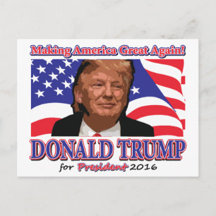 Cartão Postal Donald Trump Para Presidente