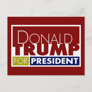 Cartão Postal Donald Trump para Presidente V1