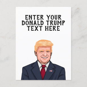 CARTÃO POSTAL DONALD TRUMP PERSONALIZADO