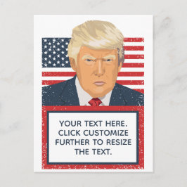 Cartão Postal Donald Trump Seu Texto