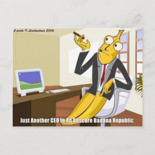 Cartão Postal Donativos de Cartoon Engraçado pelo CEO da Banana