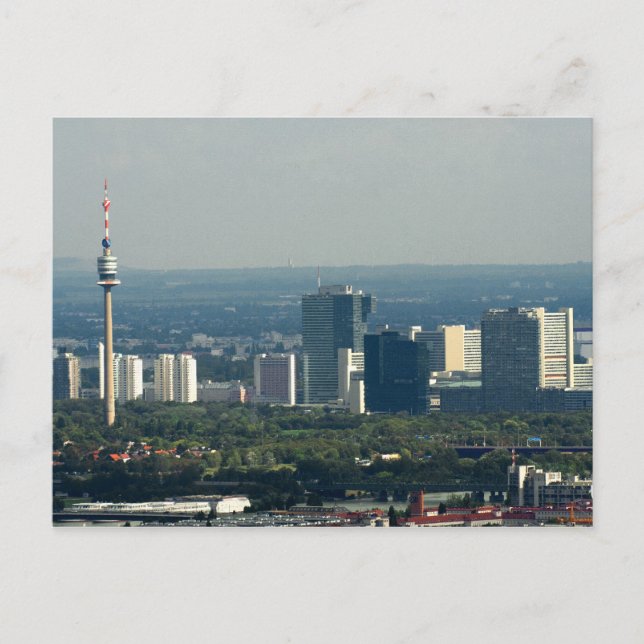 Cartão Postal Donauturm e Cidade da ONU (Frente)