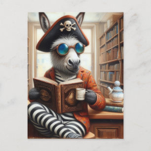 Cartão Postal Donkey com café
