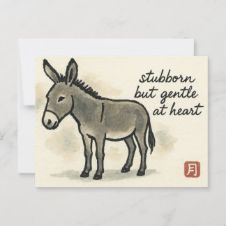 Cartão Postal Donkey Etegami Postcard